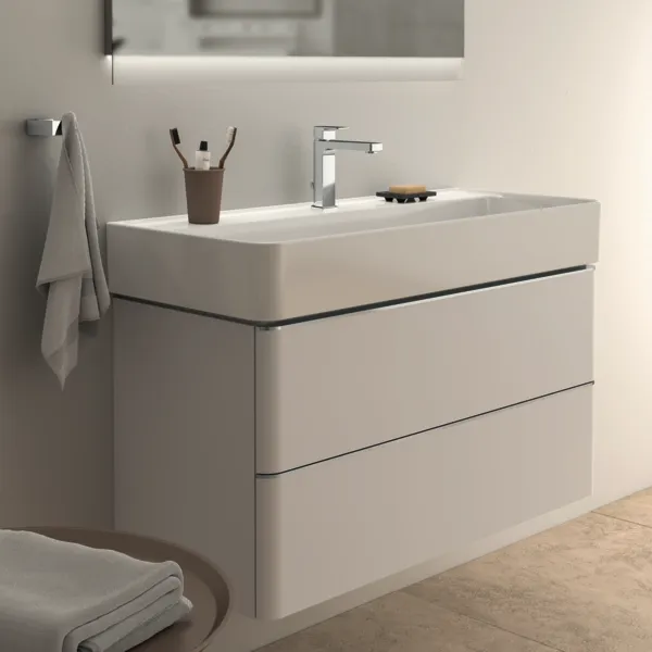 Waschbecken „StradaII“ 100 × 43 × 17 cm, Hahnlochposition mittig Waschbecken „StradaII“ 100 × 43 × 17 cm, Hahnlochposition mittig