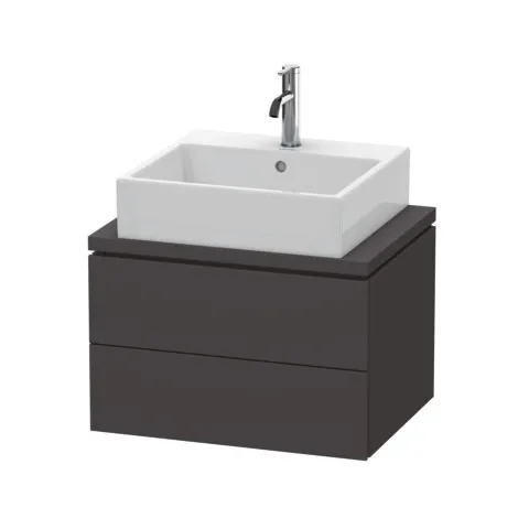 Duravit Waschtischunterschrank wandhängend „L-Cube“ 62 × 40 × 47,7 cm Graphit Supermatt