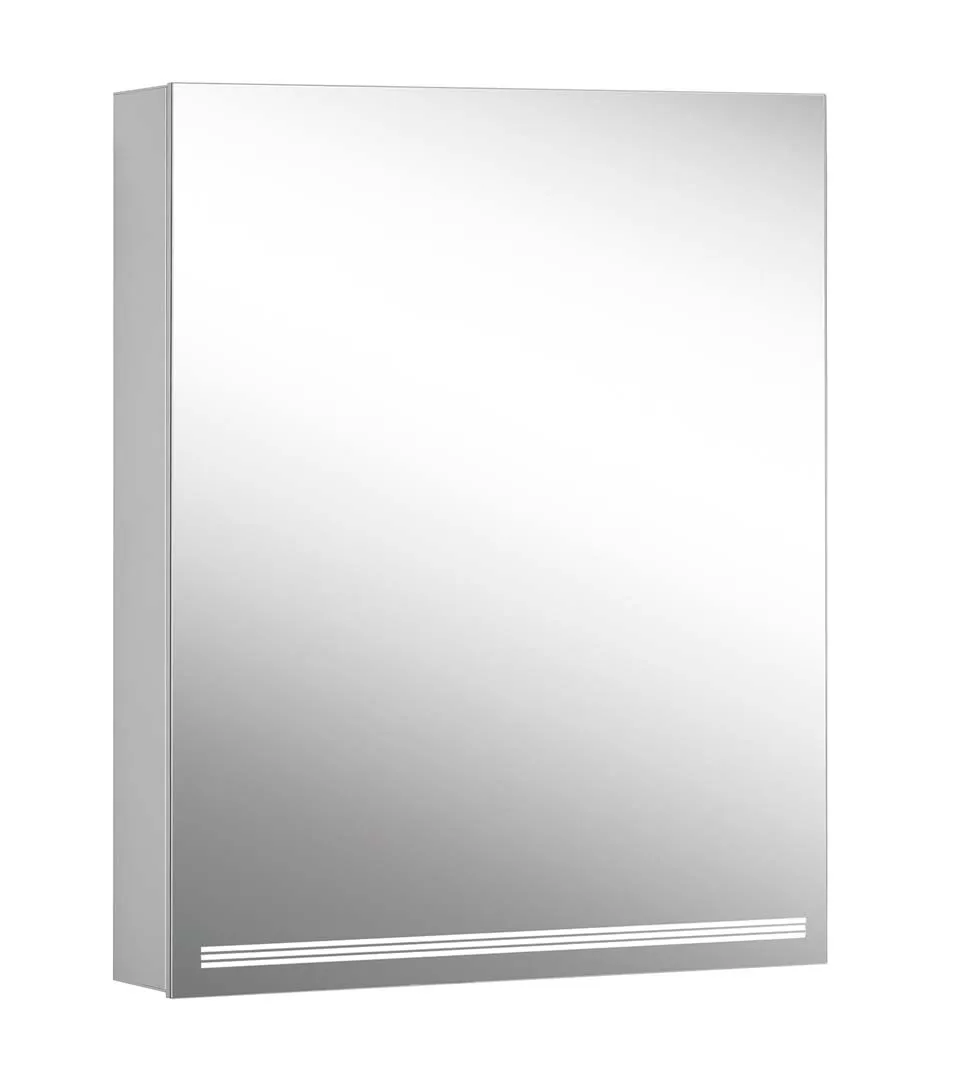 Schneider Spiegelschrank GRLL 60/1/LED/R - 595x700x120mm, LED-Beleuchtung 4000K, silbereloxiert Schneider Spiegelschrank GRLL 60/1/LED/R - 595x700x120mm, LED-Beleuchtung 4000K, silbereloxiert