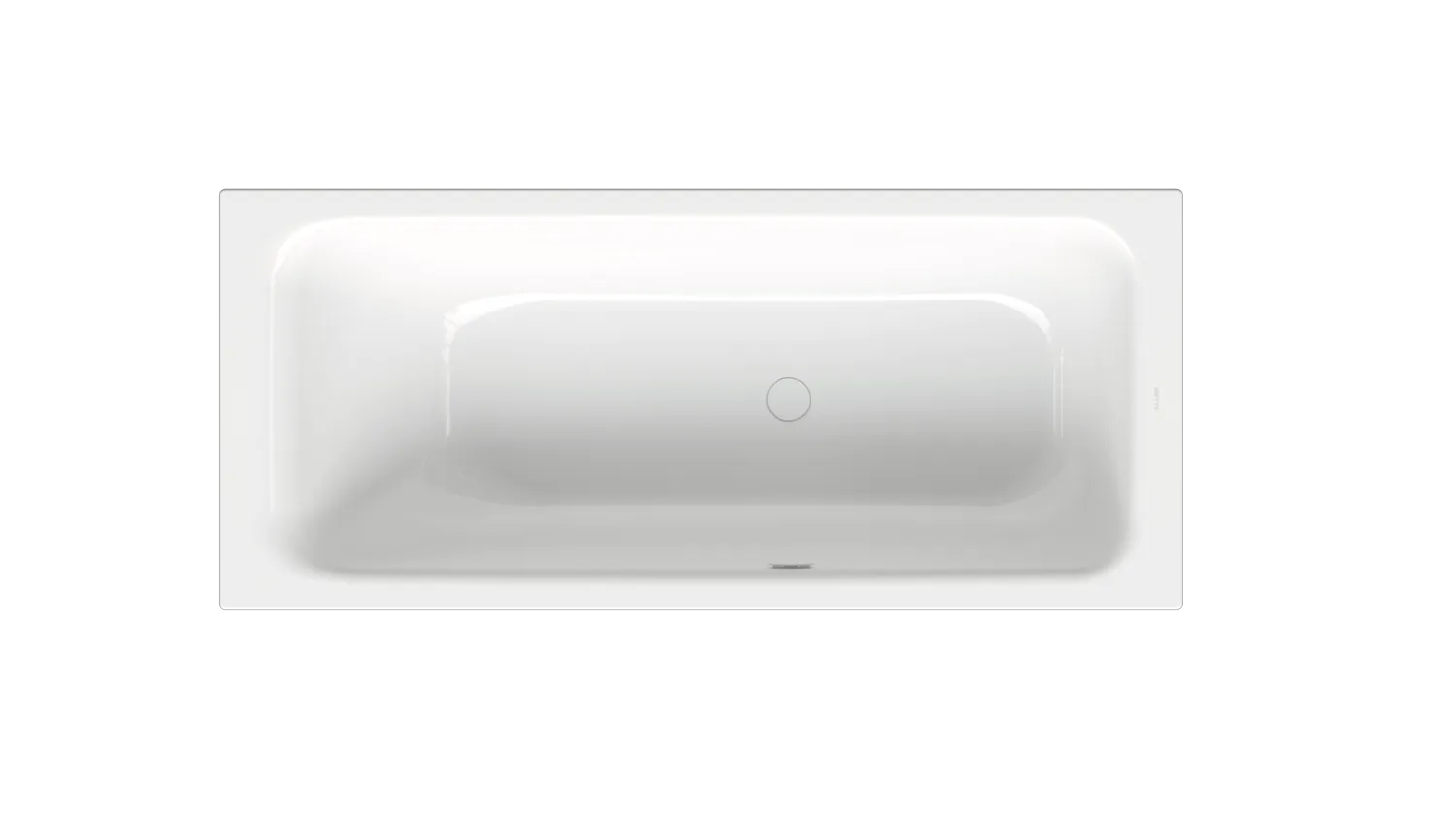 BetteSelect Badewanne Rechteck mit seitlichem Überlauf, weiß, glasierter Titan-Stahl, 1600 x 700 mm, Fußende rechts, Überlauf vorne, Einbau, Unterbau, Bade-Duschkombination