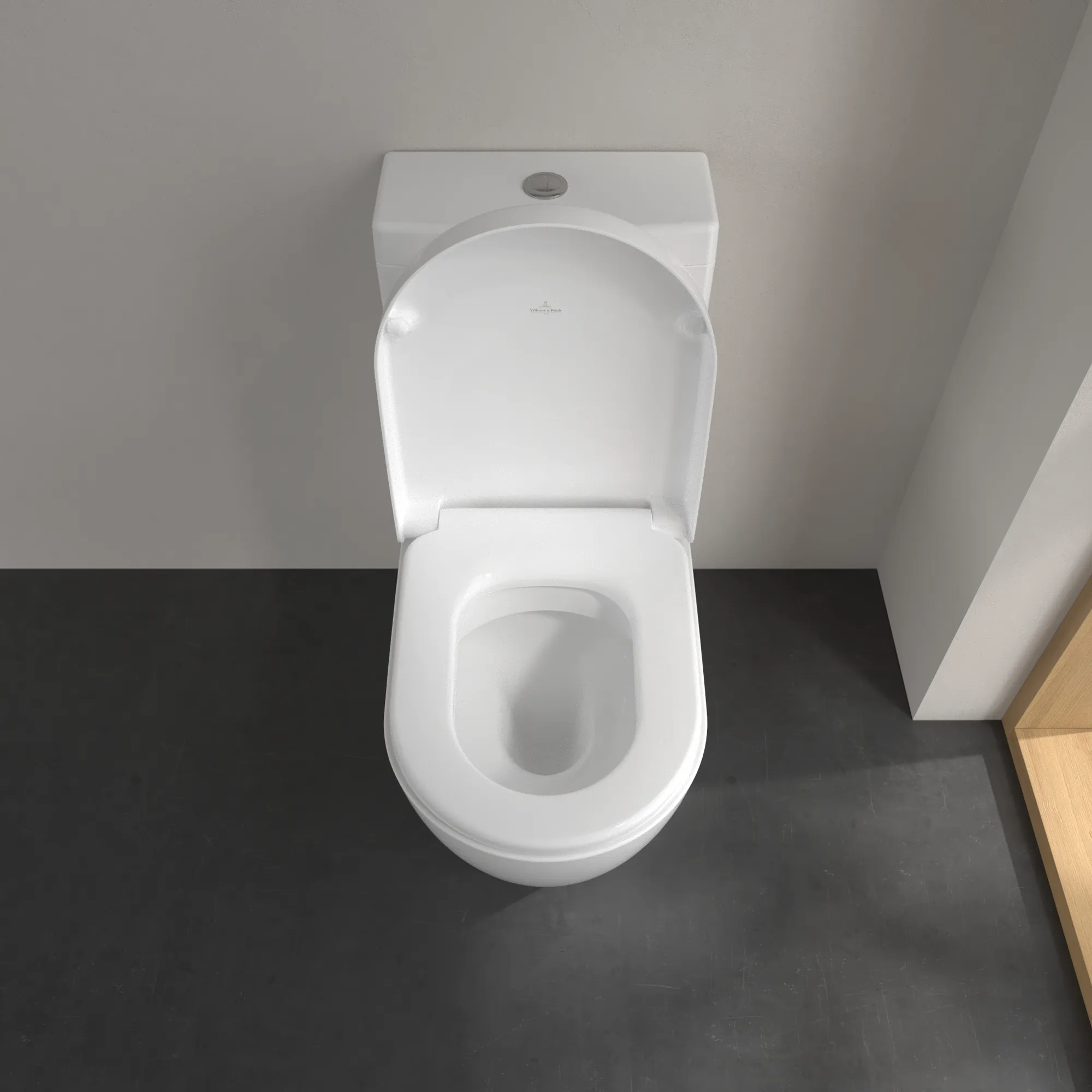 Stand-Tiefspül-WC für Kombination mit Spülkasten DirectFlush „Subway 2.0“ 37 × 40 × 70 cm, ohne Spülrand, Abgang waagerecht