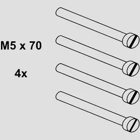 SANIT Befestigungsschrauben M5x70 (4 Stück) SANIT Befestigungsschrauben M5x70 (4 Stück)