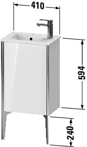 Duravit Waschtischunterschrank bodenstehend „XViu“ 41 × 59,4 × 29 cm in Betongrau Matt