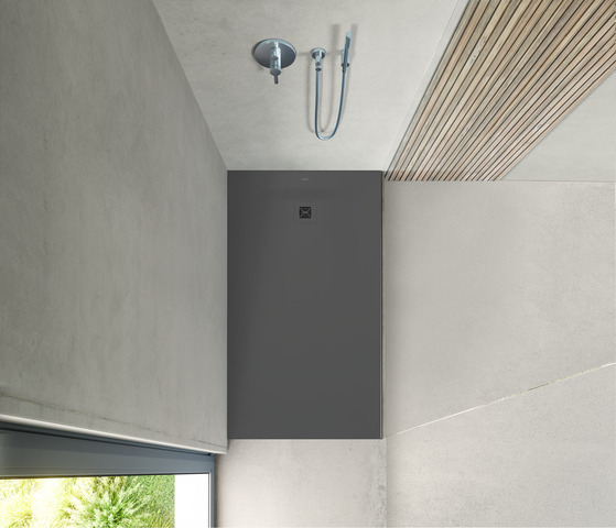 Duravit rechteck Duschwanne „Sustano“ 160 × 90 cm in Dunkelgrau Matt