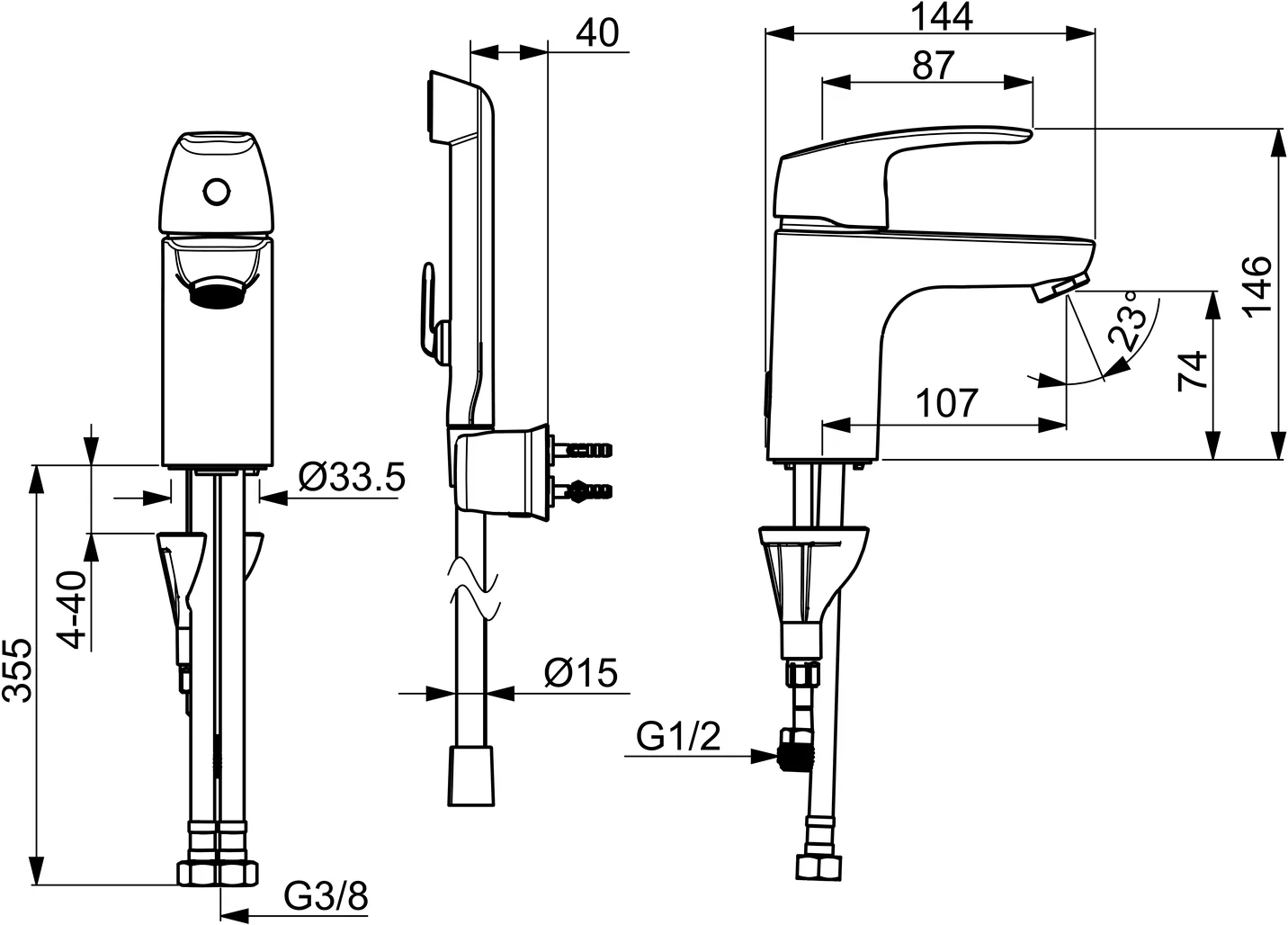 HansaPINTO Waschtischarmatur Hansapinto 2017 Einhebelmischer Chrom
