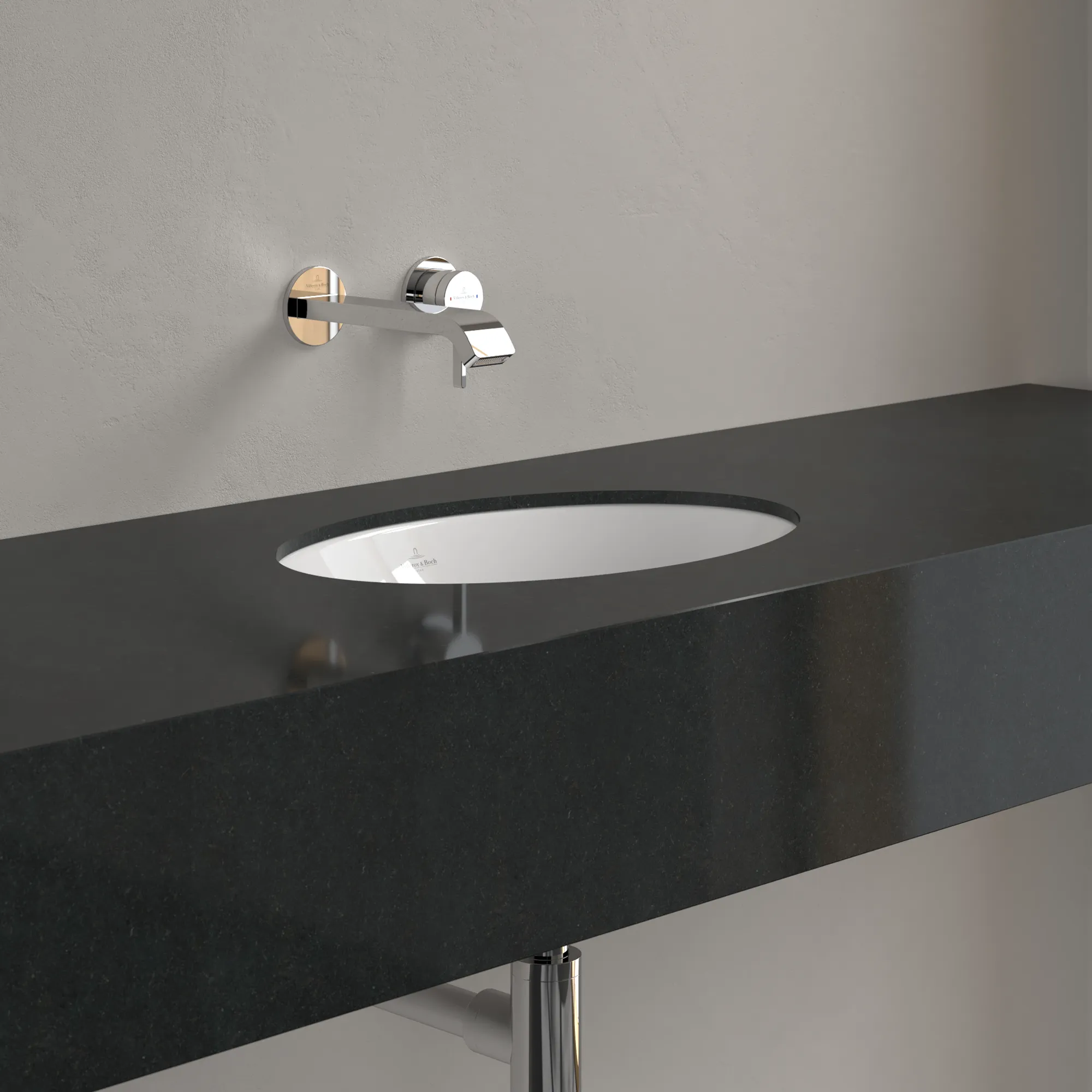 Villeroy & Boch Unterbauwaschtisch aus TitanCeram „Loop & Friends“ 505 × 360 × 185 mm, ohne Hahnlochbohrung in Weiß Alpin Villeroy & Boch Unterbauwaschtisch aus TitanCeram „Loop & Friends“ 505 × 360 × 185 mm, ohne Hahnlochbohrung in Weiß Alpin