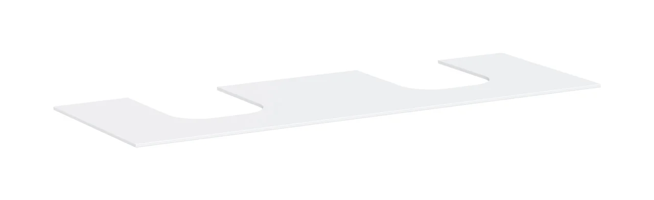Hansgrohe Xevolos E Konsole, Mattweiß, 1570 x 550 mm, 2 Ausschnitte für Aufsatzwaschtisch, geschliffen Hansgrohe Xevolos E Konsole, Mattweiß, 1570 x 550 mm, 2 Ausschnitte für Aufsatzwaschtisch, geschliffen