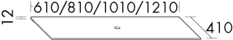Konsolenplatte Feinstein, Konsolenplatte einzel;1 Beckenausschnitt, Tiefe: 410 mm, Breite: 810 mm, Höhe: 12 mm Konsolenplatte Feinstein, Konsolenplatte einzel;1 Beckenausschnitt, Tiefe: 410 mm, Breite: 810 mm, Höhe: 12 mm