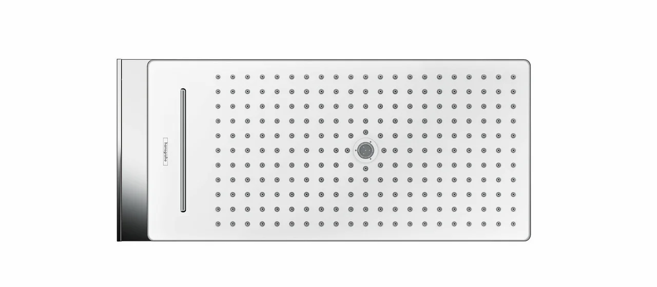 Hansgrohe Rainmaker Select Kopfbrause 580 3jet, Wandmontage weiß/chrom, 586 x 258 mm, 19,5–22 l/min Durchfluss