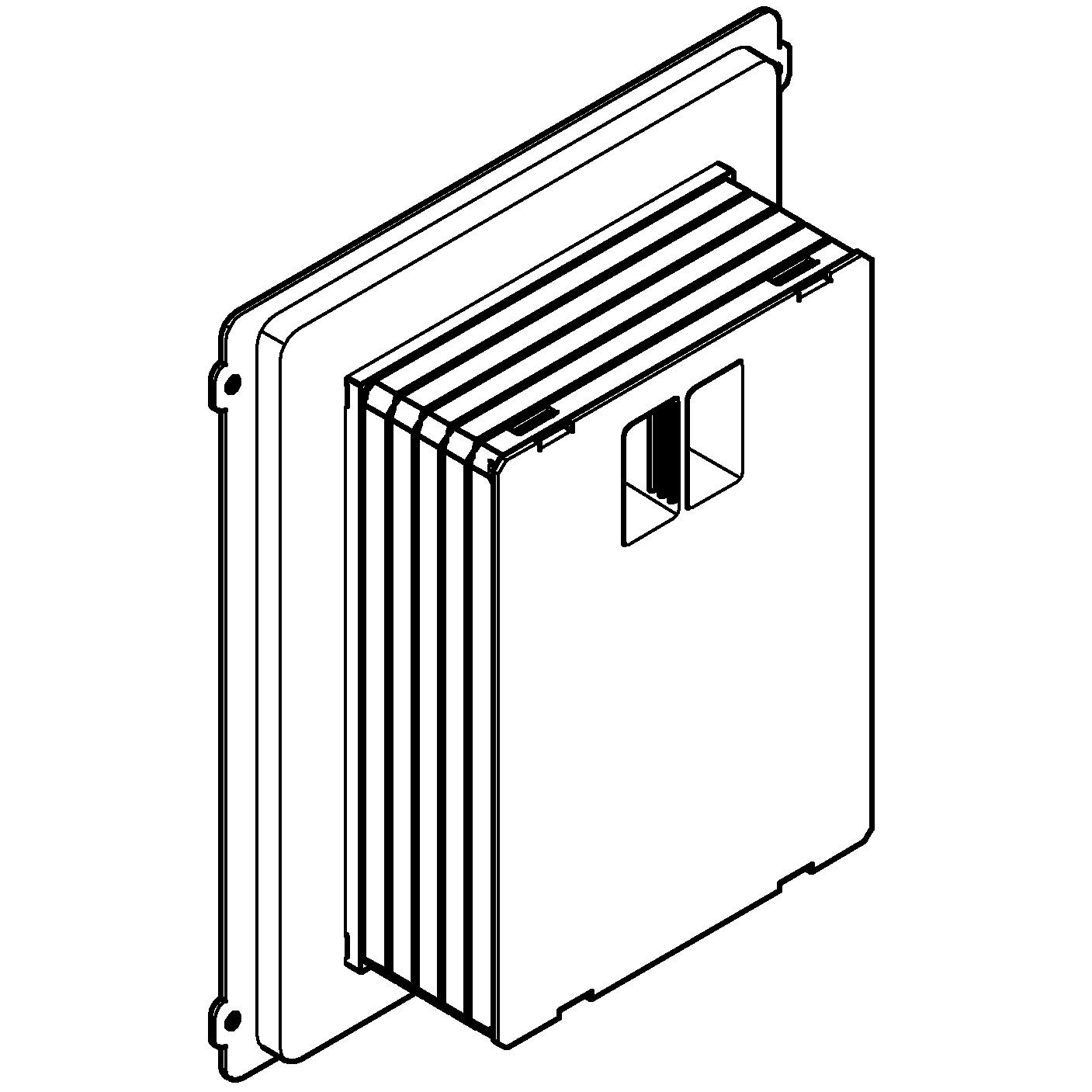 Revisionsschacht 40949, für kleine Abdeckplatten, für 80 mm Spülkasten