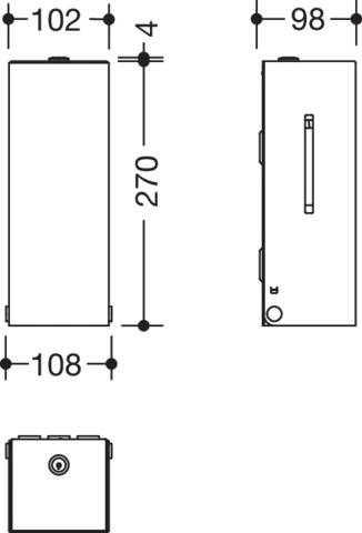 SENSORIC Seifen- spender,pulverbe. weiß tiefmatt SENSORIC Seifen- spender,pulverbe. weiß tiefmatt