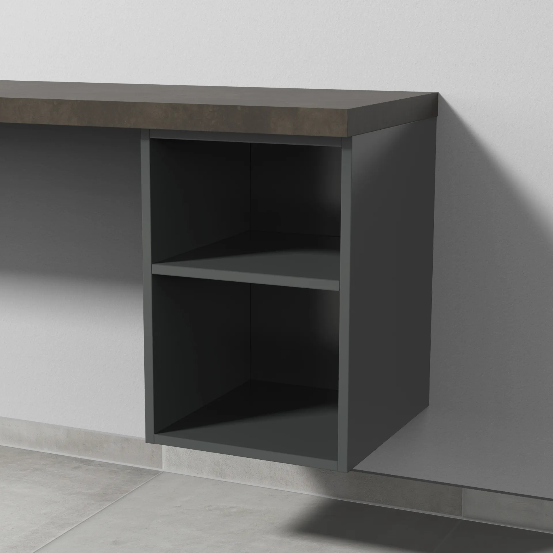 Sanipa Anbauregal „2morrow“ 350 × 510 × 398 mm in Anthrazit (glanz) Sanipa Anbauregal „2morrow“ 350 × 510 × 398 mm in Anthrazit (glanz)