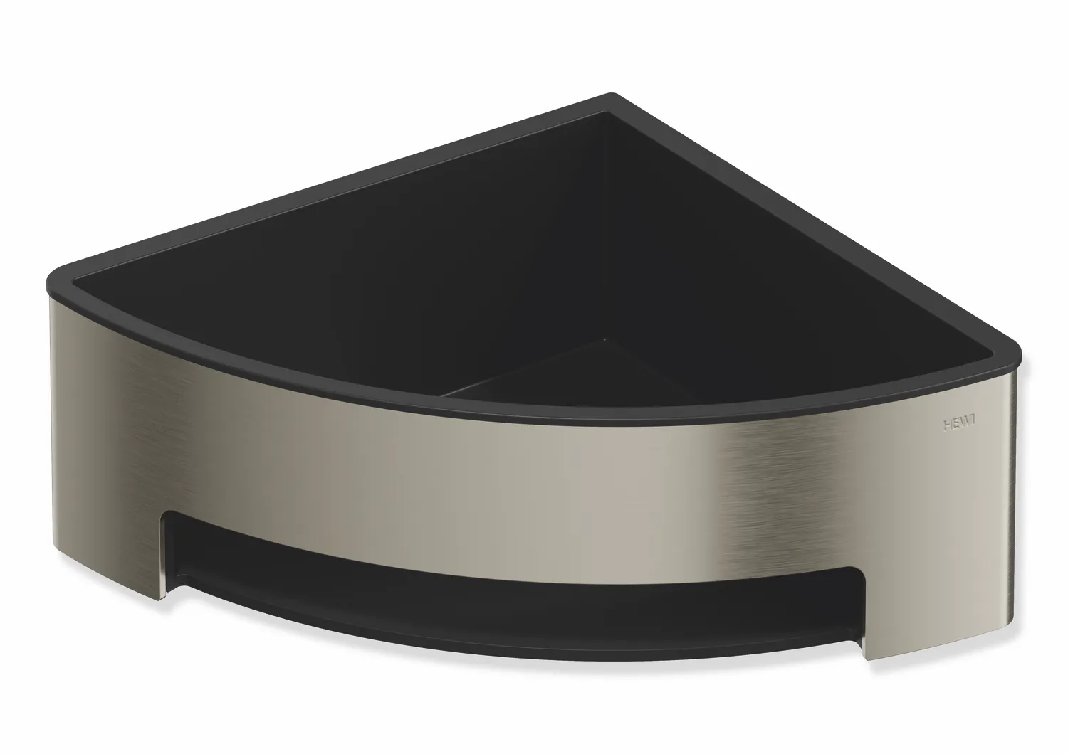 Duschkorb des Systems 900, Halter aus Edelstahl, PVD, Einsatz aus Kunststoff, schwarz, H: 67 mm, Schenkellänge 170 mm, in Farbe CK (messing glänzend)