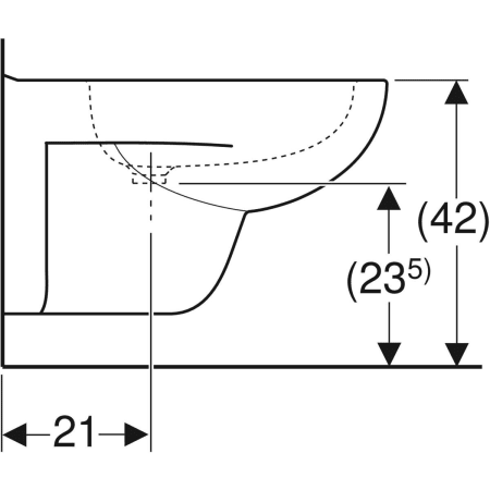 Wand-Bidet „Renova“, mit Überlauf in weiß alpin Wand-Bidet „Renova“, mit Überlauf in weiß alpin