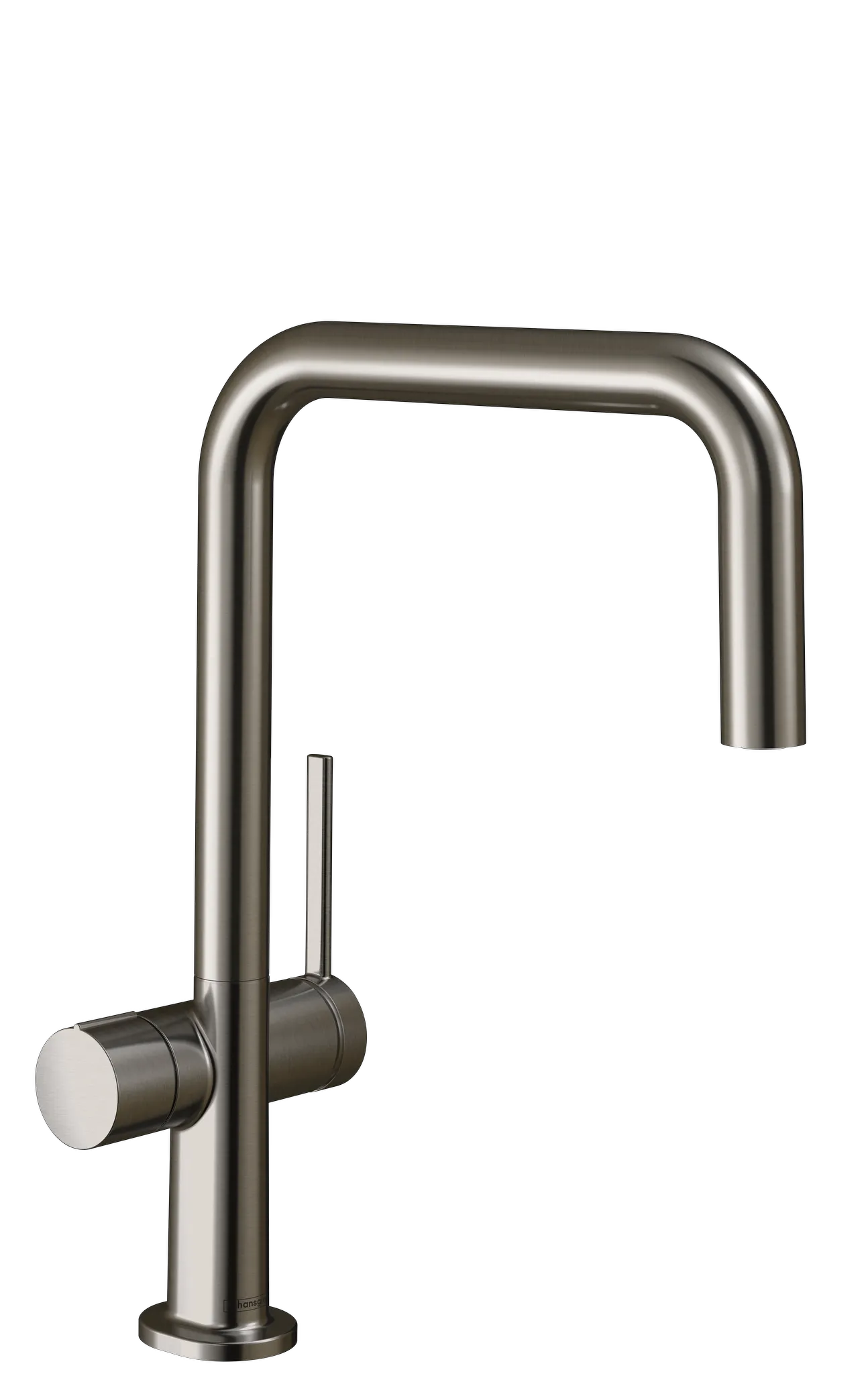 Hansgrohe Talis M54 Einhebel-Küchenmischer U 220 Edelstahl, Geräteabsperrventil, Schwenkbereich einstellbar in 4 Stufen, Laminarstrahl, Keramikmischsystem, für Durchlauferhitzer geeignet