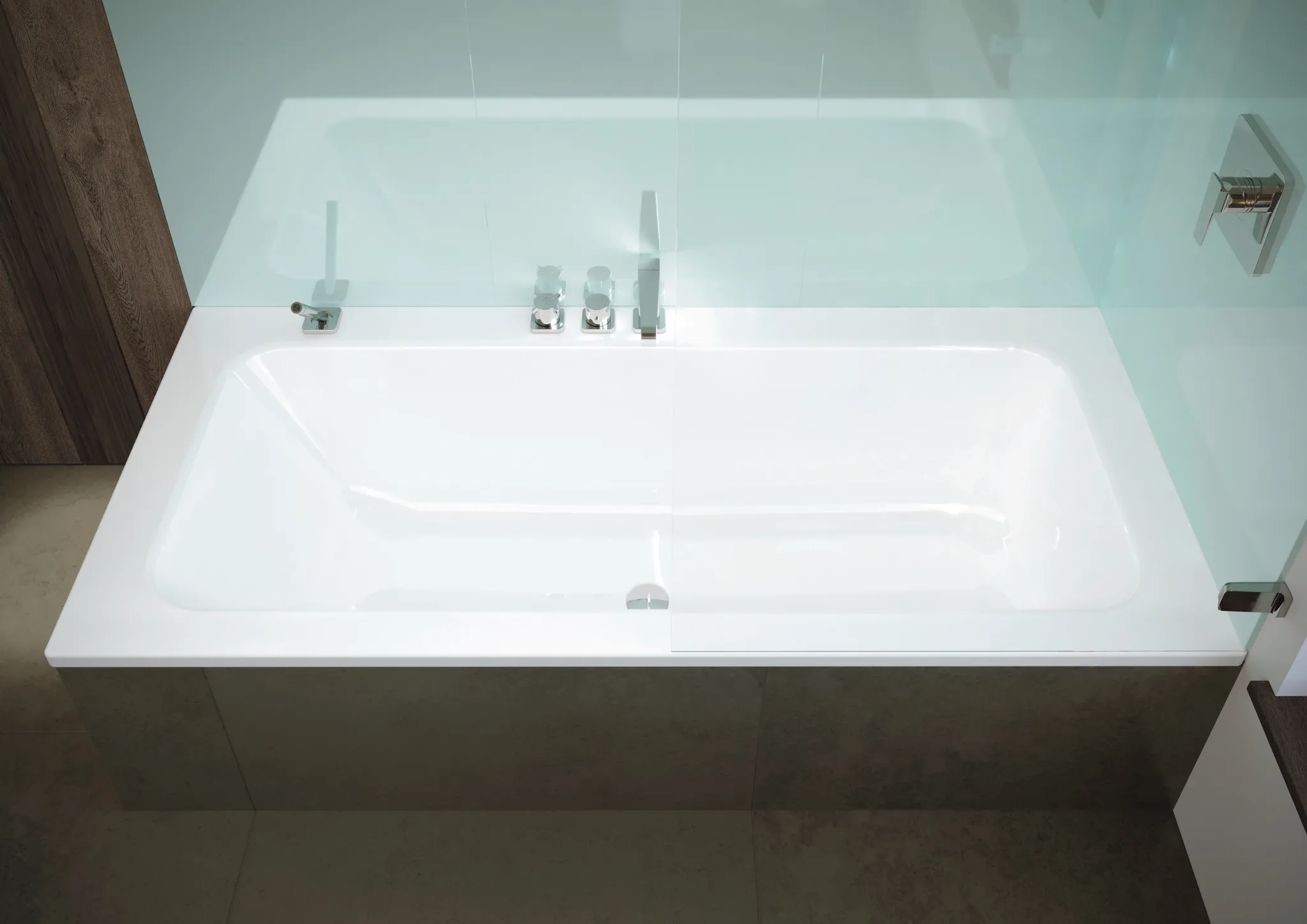 Kaldewei Badewanne „Puro Set Wide“ rechteck 170 × 75 cm, mit Grifflochbohrungen, links in manhattan Kaldewei Badewanne „Puro Set Wide“ rechteck 170 × 75 cm, mit Grifflochbohrungen, links in manhattan