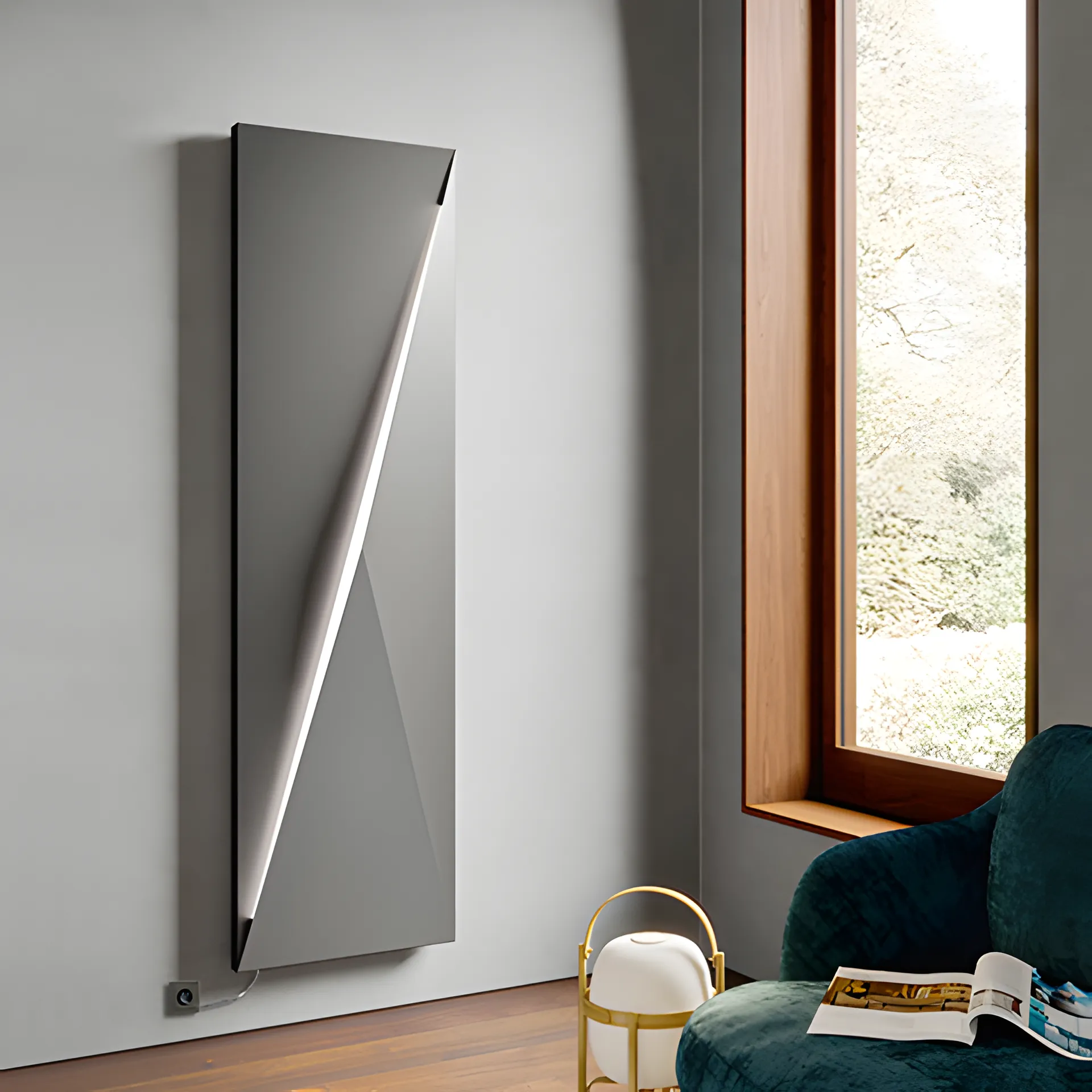 BEMM Designer-Heizkörper Polygon EK, elektrisch, 750 W, NOW, Weiß 9016, H 1800 x B 120 x T 500 mm BEMM Designer-Heizkörper Polygon EK, elektrisch, 750 W, NOW, Weiß 9016, H 1800 x B 120 x T 500 mm