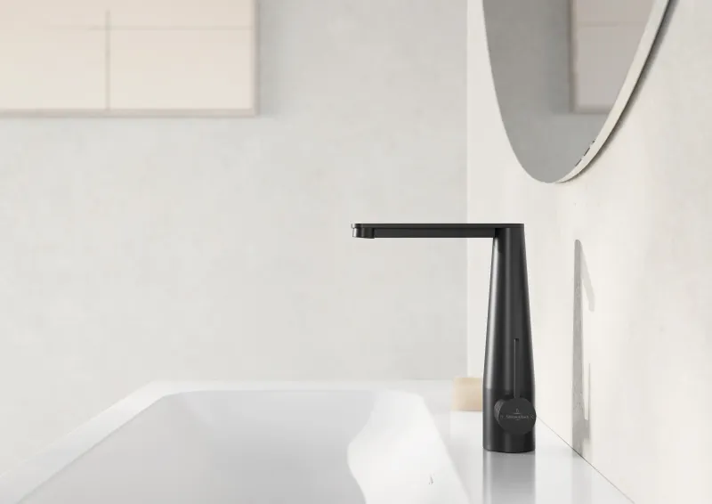 Villeroy & Boch Conum Einhebel-Waschtischarmatur TVW127004000 mit Push-Open-Ablaufgarnitur Matt Black TVW127004000K5 - SONDERANGEBOT