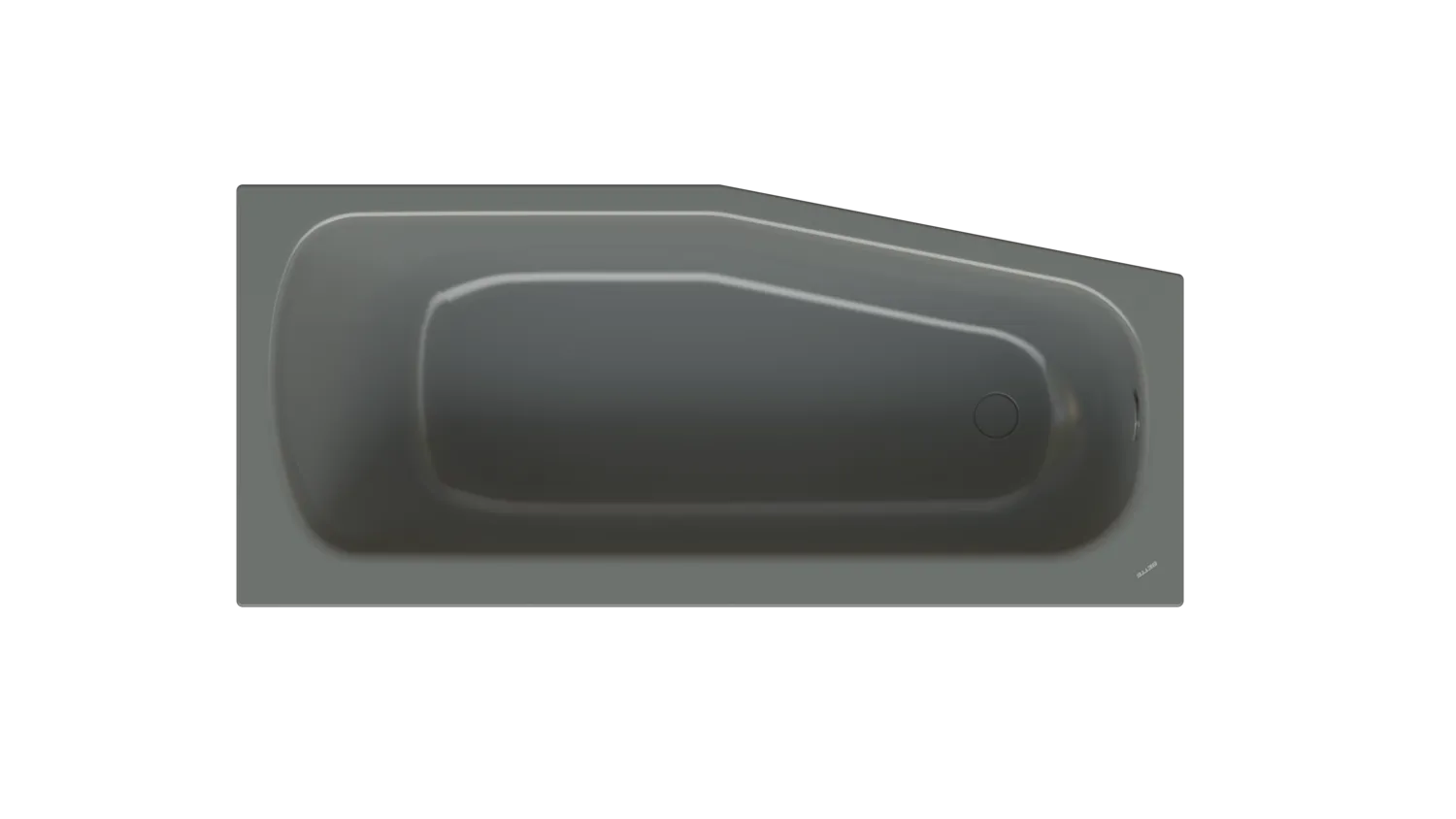 Bette Bambino Smoke - Raumspar-Badewanne 1-Sitzer, 1570 x 700 mm, 30 mm Randhöhe, glasierter Titan-Stahl