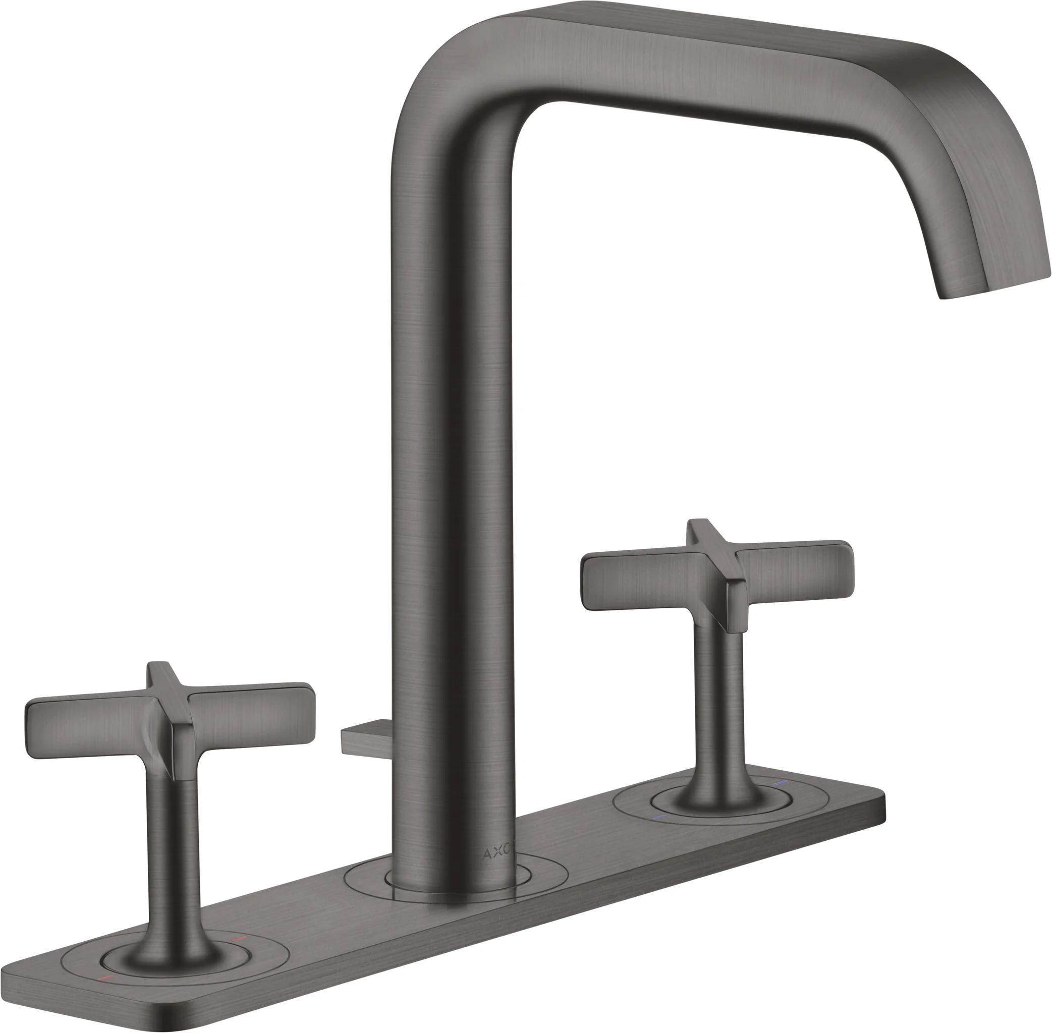 Hansgrohe AXOR Citterio E 3-Loch Waschtischarmatur Brushed Black Chrome, ComfortZone 170, Ausladung 165 mm, Auslaufhöhe 170 mm