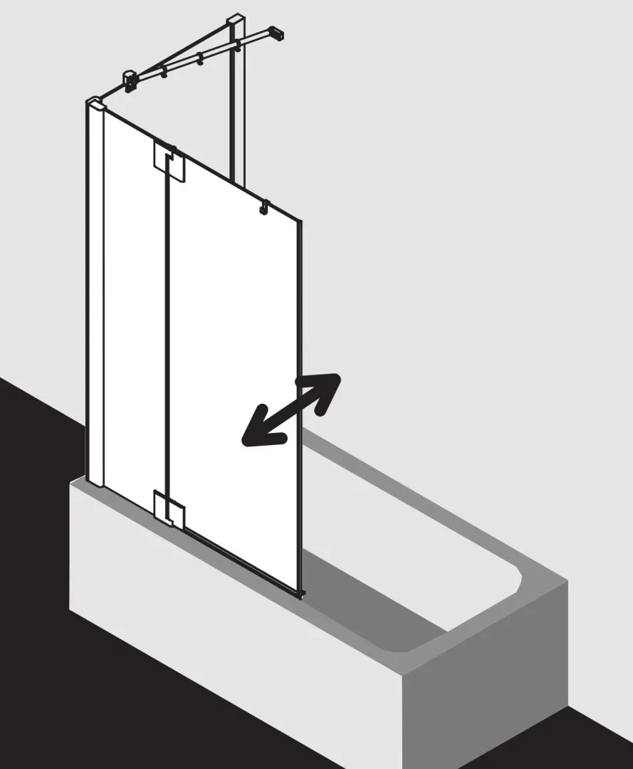 PASA XP PXDTL Pendelflügel mit Festfeld links, Höhe 1500 mm, Breitenverstellmaß 770-800 mm, Farbe Silber Mattglanz, Glas ESG Klar PASA XP PXDTL Pendelflügel mit Festfeld links, Höhe 1500 mm, Breitenverstellmaß 770-800 mm, Farbe Silber Mattglanz, Glas ESG Klar
