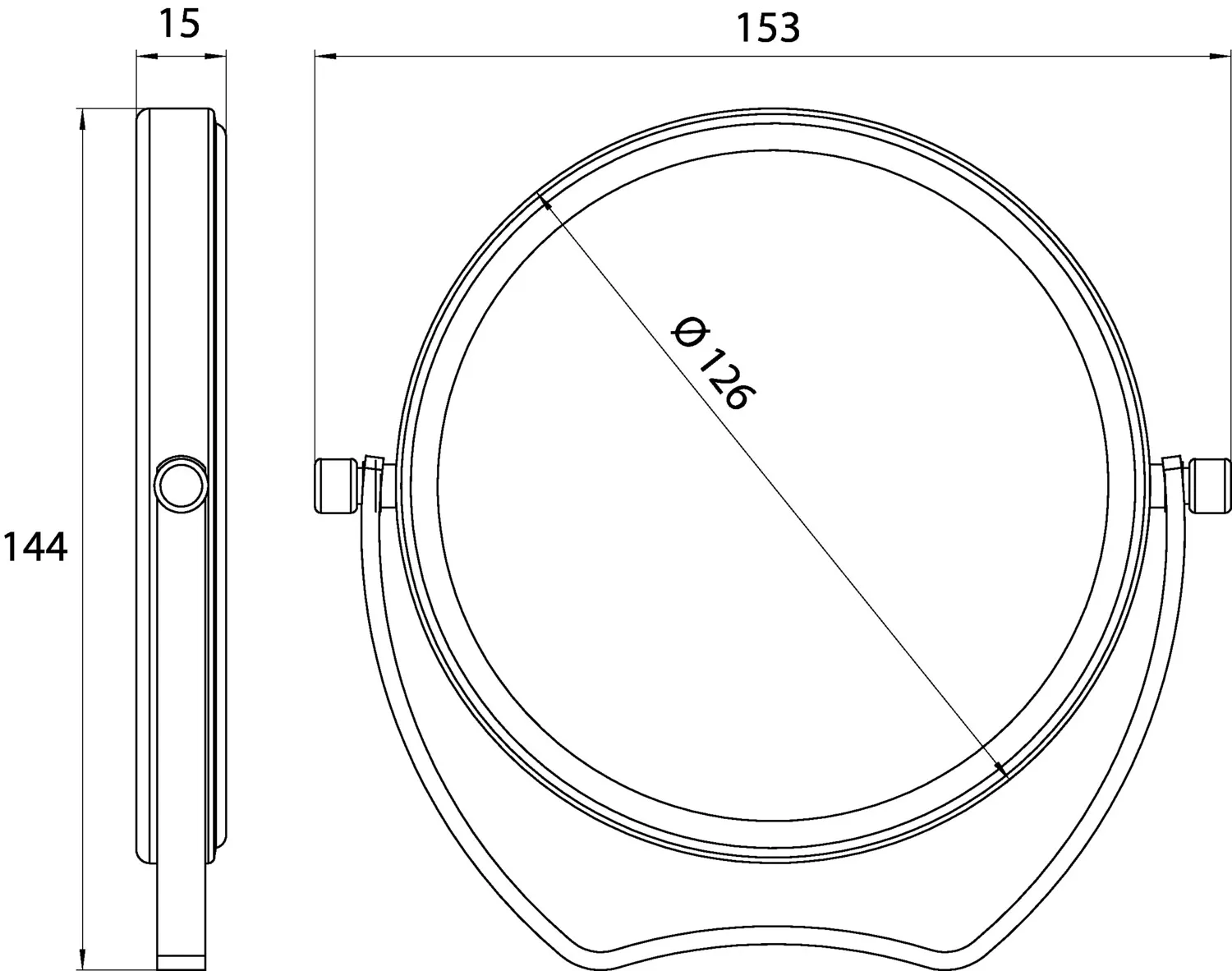 emco Reisespiegel „pure“ Rund in chrom emco Reisespiegel „pure“ Rund in chrom