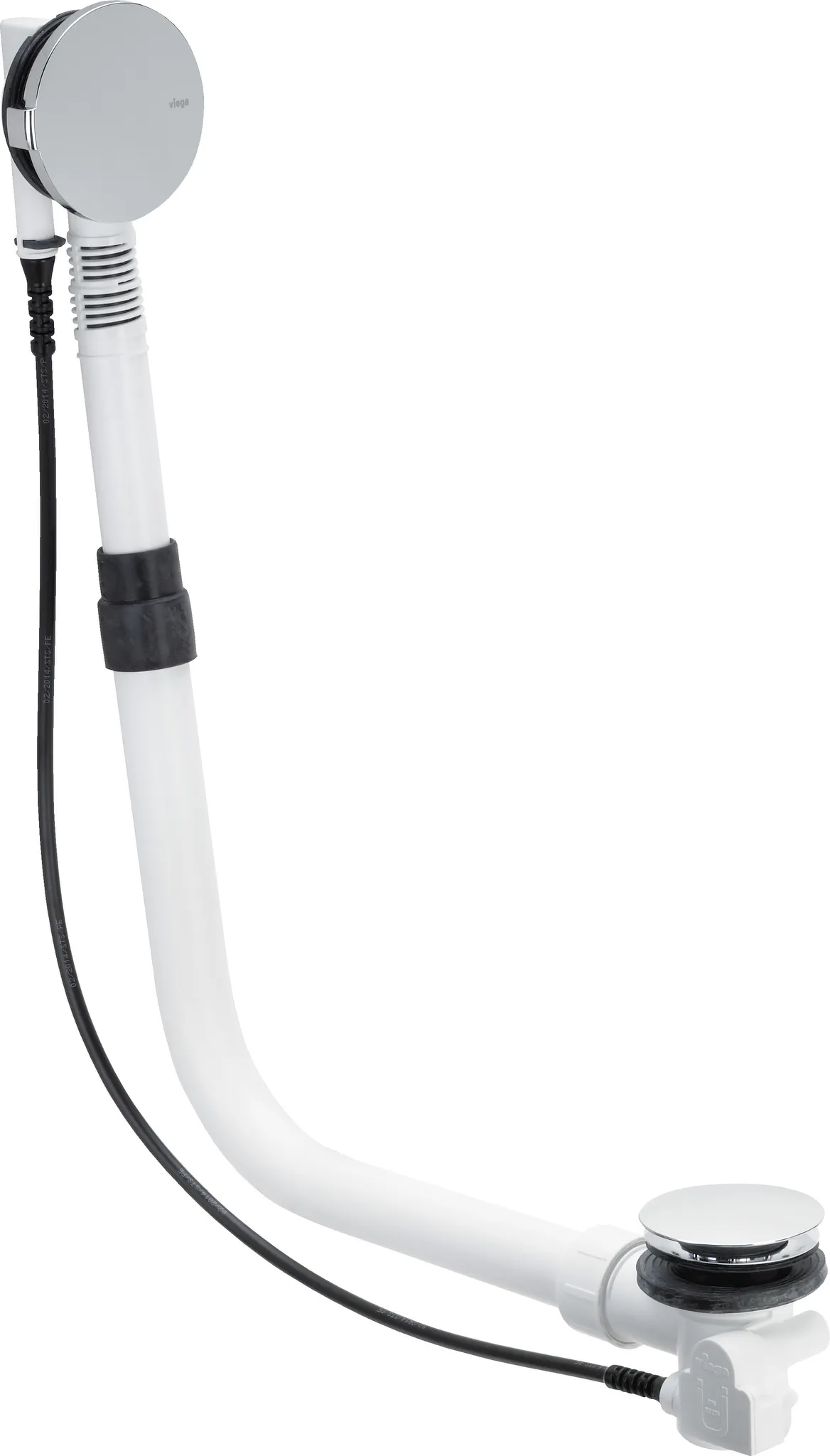 Viega Ab- und Überlaufgarnitur Modell 6163 „Multiplex“ 6163 in Messing verchromt 24,6 cm