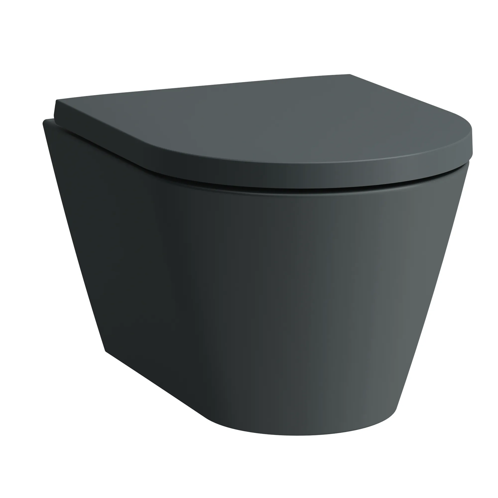Laufen Wand-Tiefspül-WC Ausführung kurz „Kartell“ 370 × 355 × 490 mm in Graphit (matt), ohne Spülrand Laufen Wand-Tiefspül-WC Ausführung kurz „Kartell“ 370 × 355 × 490 mm in Graphit (matt), ohne Spülrand