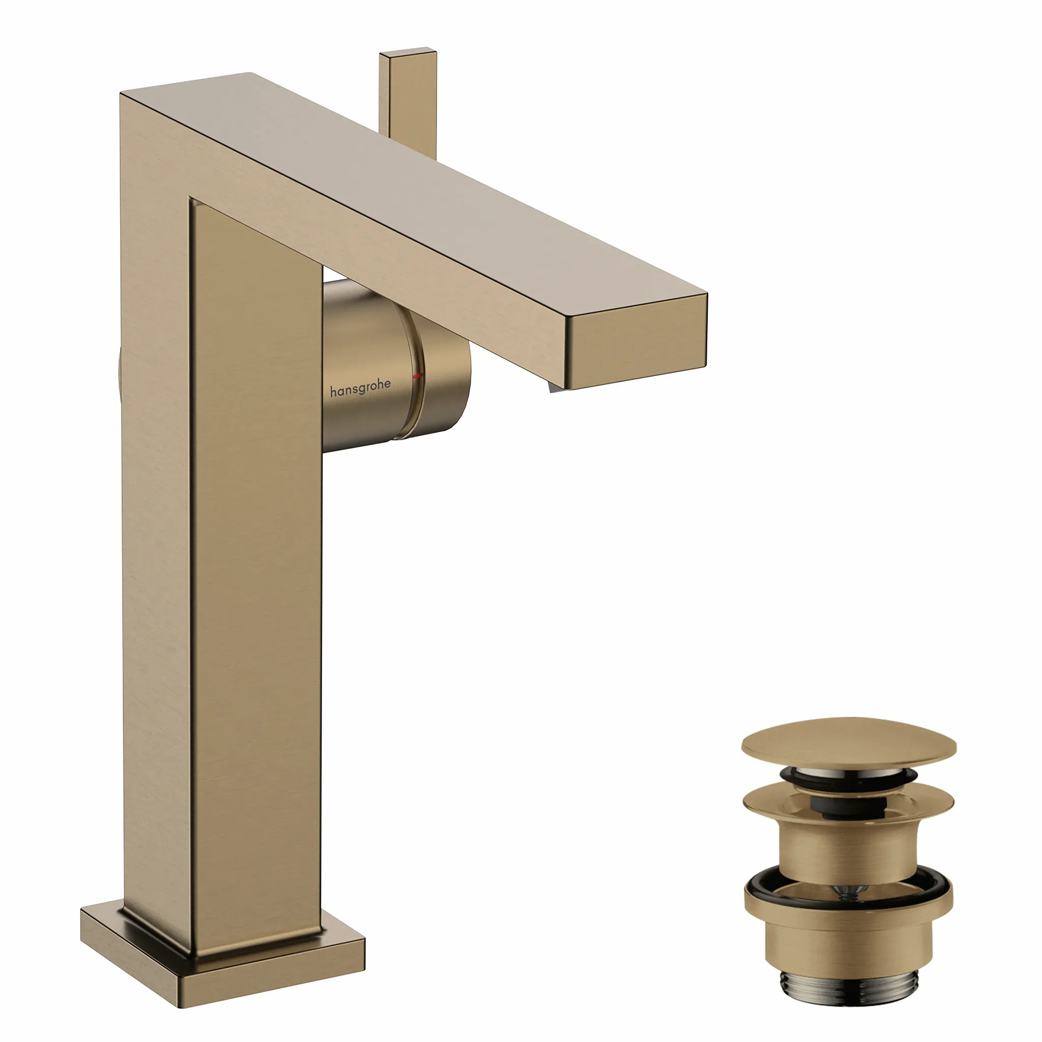 Hansgrohe Tecturis E Einhebel-Waschtischmischer 150 Fine CoolStart EcoSmart+ mit Push-Open Ablaufgarnitur, Brushed Bronze