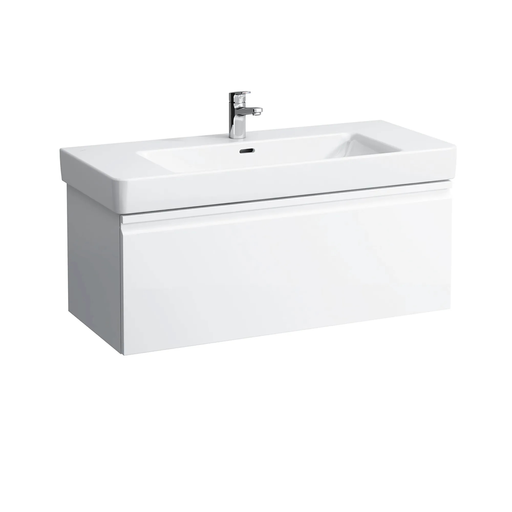 Waschtischunterbau Pro S 1010x450x390, Weiß matt, 1 Schublade Artikel: WaschtischunterbauFarbe: Weiß mattMaterial: Korpus und Front MDF-Platten matt foliertAusführung:1 Schublade1 InnenschubladeSoftCloseFront mit integrierter GriffleisteGeeignet für: Was Waschtischunterbau Pro S 1010x450x390, Weiß matt, 1 Schublade Artikel: WaschtischunterbauFarbe: Weiß mattMaterial: Korpus und Front MDF-Platten matt foliertAusführung:1 Schublade1 InnenschubladeSoftCloseFront mit integrierter GriffleisteGeeignet für: Was