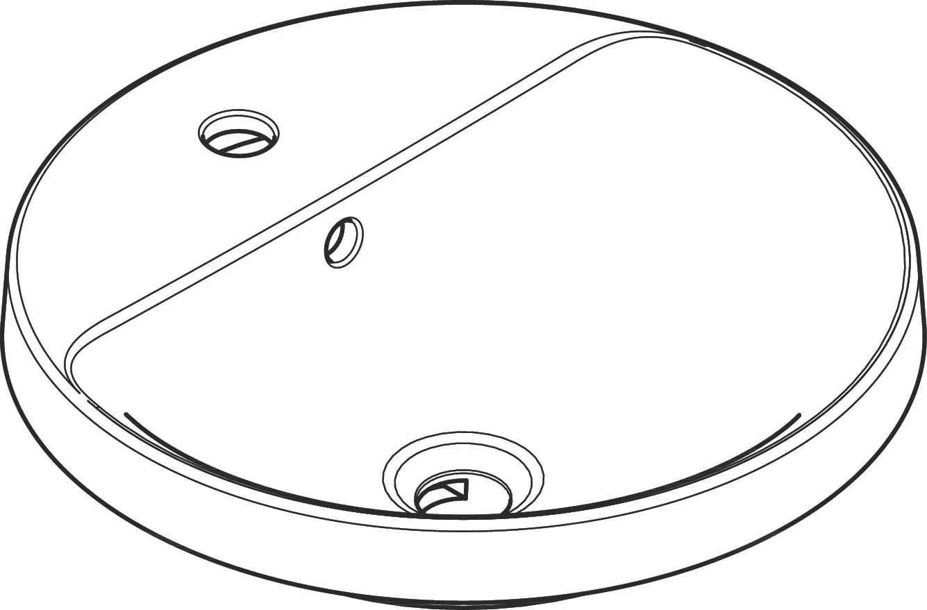 Hansgrohe Einbauwaschtisch Xuniva S, weiß, 450x350 mm, mit Hahnloch und Überlauf, SmartClean, glänzend