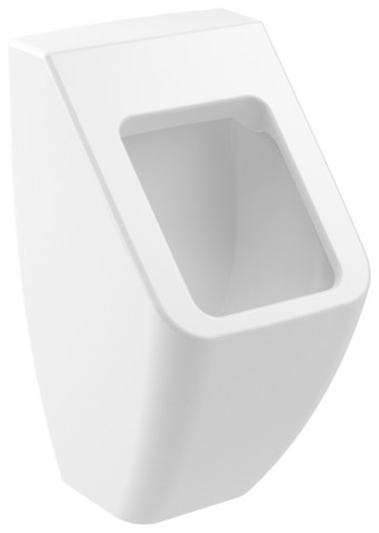 Absaug-Urinal DirectFlush „Venticello“, Befestigung verdeckt, ohne Zielobjekt, Zulauf verdeckt 28,5 × 32 × 54,5 cm in Stone White