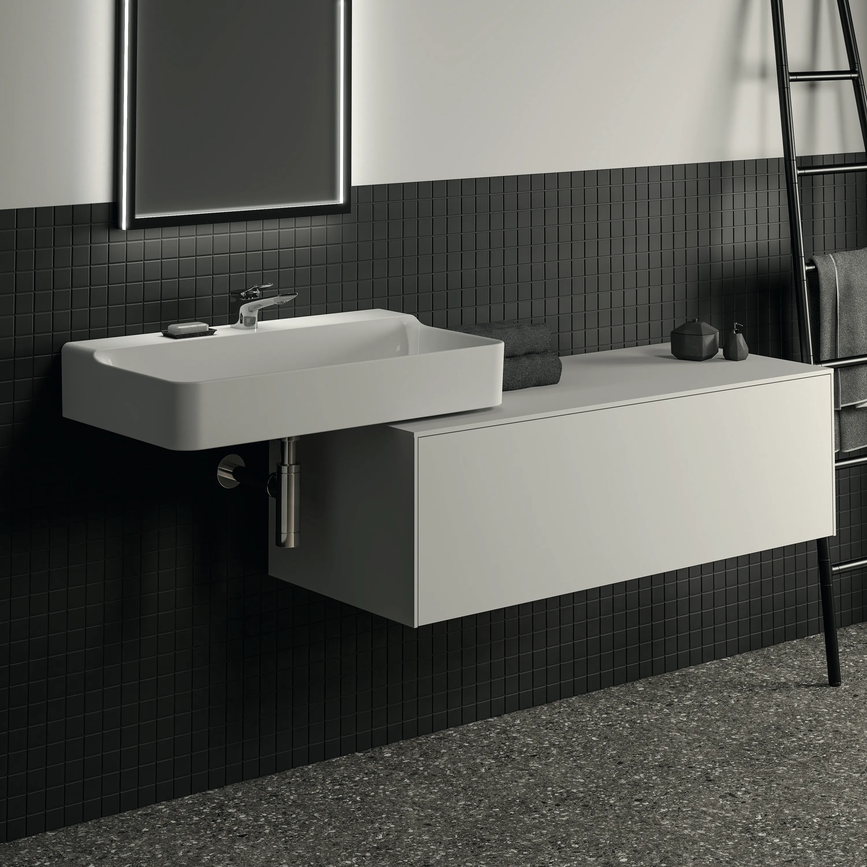 Ideal Standard Waschtischunterschrank „Conca“ 120,2 × 37 × 50,5 cm Weiß matt lackiert