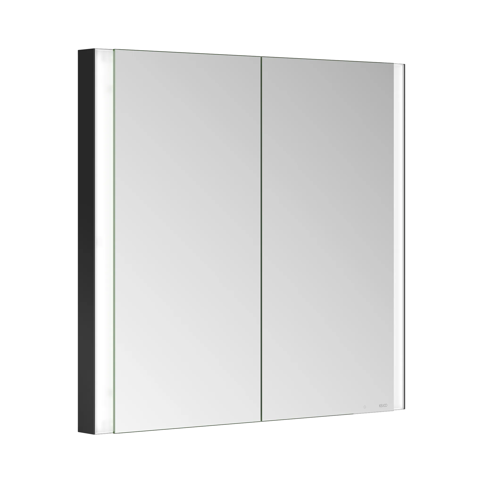 KEUCO Wandeinbau Spiegelschrank „Somaris“ Schwarz (matt), Unterputz, ohne Spiegelheizung 800 × 710 × 115 mm