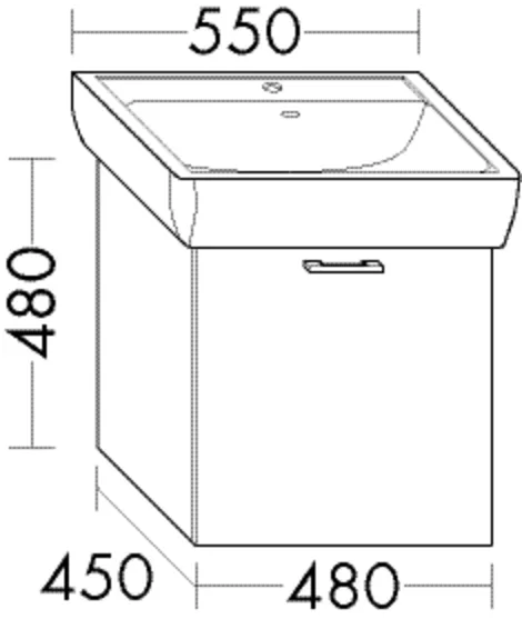 Waschtischunterschrank Sys30 von burgbad – 480 mm breit, 480 mm hoch, 450 mm tief, 1 Auszug, SilentSystem für geräuscharmes Schließen Waschtischunterschrank Sys30 von burgbad – 480 mm breit, 480 mm hoch, 450 mm tief, 1 Auszug, SilentSystem für geräuscharmes Schließen