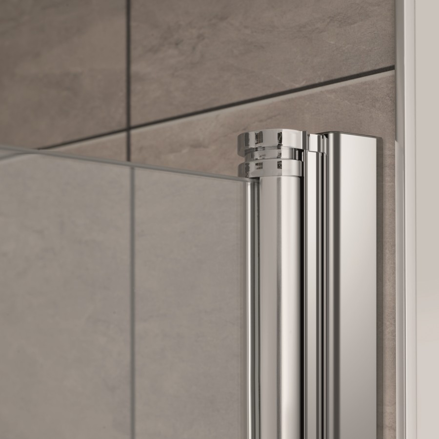 HSK teilgerahmte Drehfalttür pendelbar „Exklusiv 2.0“ Glas Klar hell, Profile Alu Silber-matt, Scharniere Premium Classic, FM: 790 - 810 mm H: 2000 mm HSK teilgerahmte Drehfalttür pendelbar „Exklusiv 2.0“ Glas Klar hell, Profile Alu Silber-matt, Scharniere Premium Classic, FM: 790 - 810 mm H: 2000 mm