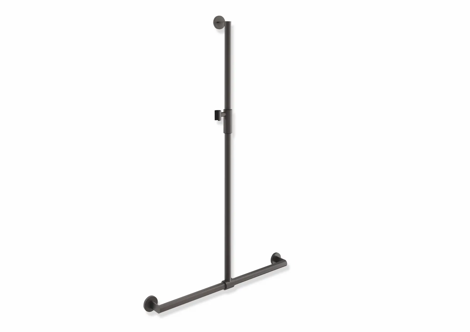 HEWI Haltegriff „System 900“ in Dunkelgrau Perlglimmer tiefmatt / Schwarz matt, Befestigung verdeckt HEWI Haltegriff „System 900“ in Dunkelgrau Perlglimmer tiefmatt / Schwarz matt, Befestigung verdeckt