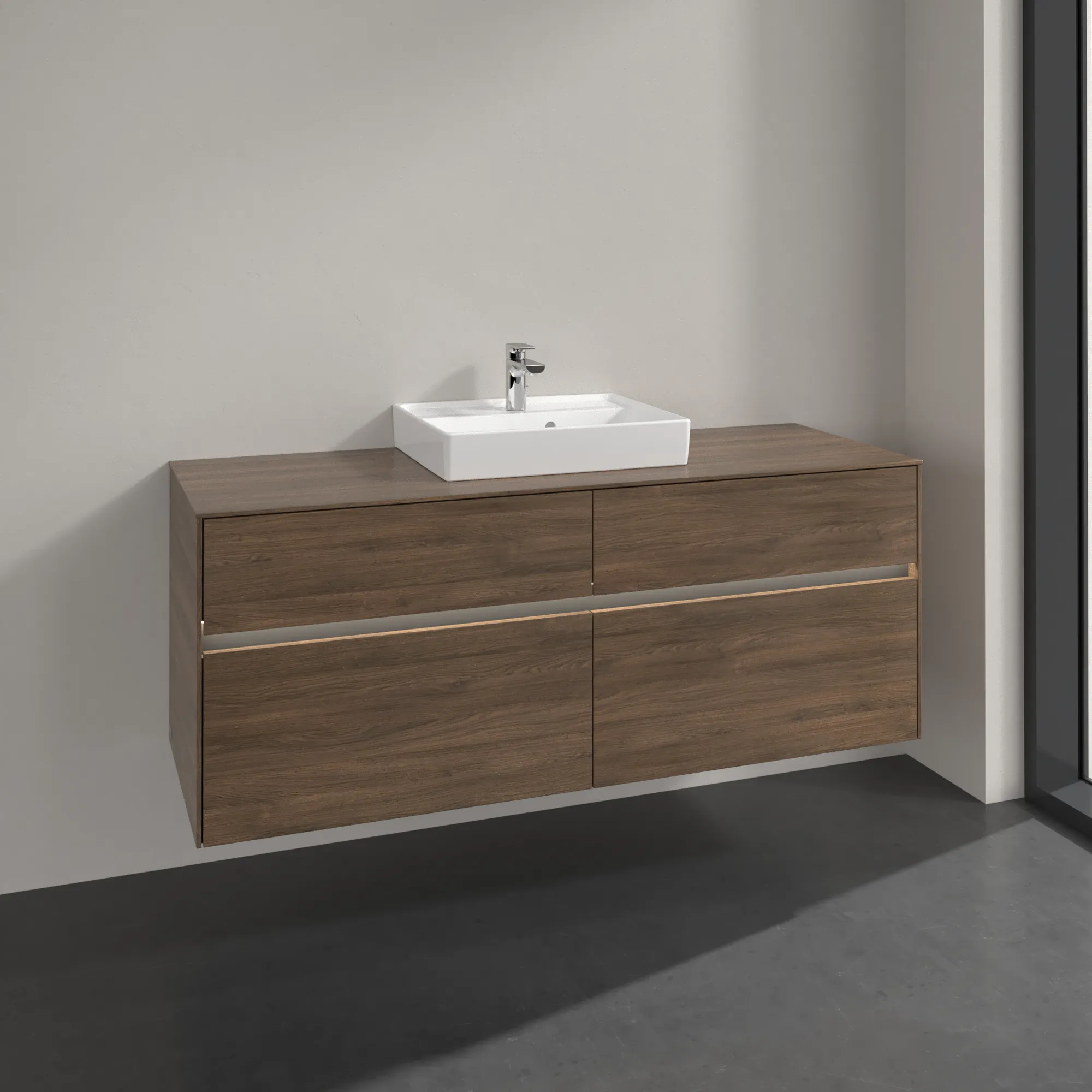 Villeroy & Boch Waschbeckenunterschrank Collaro C073B0 Arizona Oak, 1400 x 548 x 500 mm, mit Beleuchtung und SoftClosing Villeroy & Boch Waschbeckenunterschrank Collaro C073B0 Arizona Oak, 1400 x 548 x 500 mm, mit Beleuchtung und SoftClosing