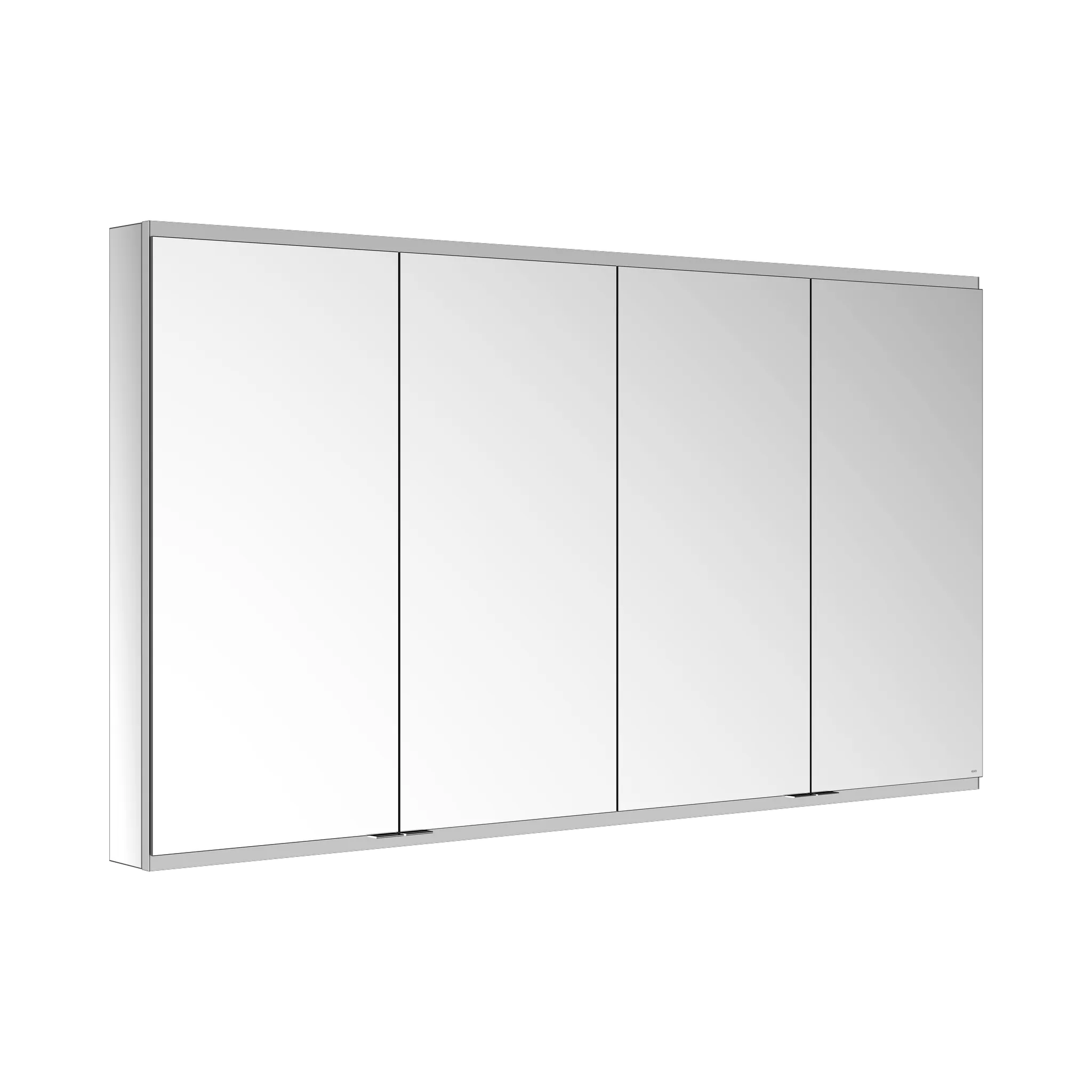 KEUCO Wandvorbau Spiegelschrank 4-türig „Royal Modular 2.0“ in Silber (eloxiert), Aufputz, ohne Beleuchtung 1700 × 900 × 120 mm