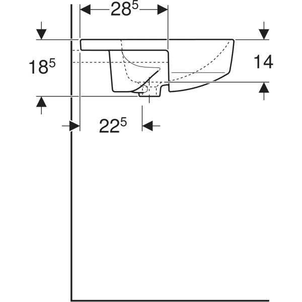 Waschbecken „VariForm“, Hahnlochposition mittig Waschbecken „VariForm“, Hahnlochposition mittig
