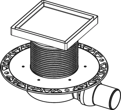 drainpoint S 116 Ablaufset superflach mit Seal System Universalflansch, befliesbare Fliesenmulde ″plate″ 150 mm drainpoint S 116 Ablaufset superflach mit Seal System Universalflansch, befliesbare Fliesenmulde ″plate″ 150 mm