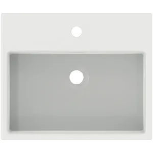 Waschbecken „Extra“ 50 × 42 × 14,5 cm, Hahnlochposition mittig in Seidenweiß Waschbecken „Extra“ 50 × 42 × 14,5 cm, Hahnlochposition mittig in Seidenweiß