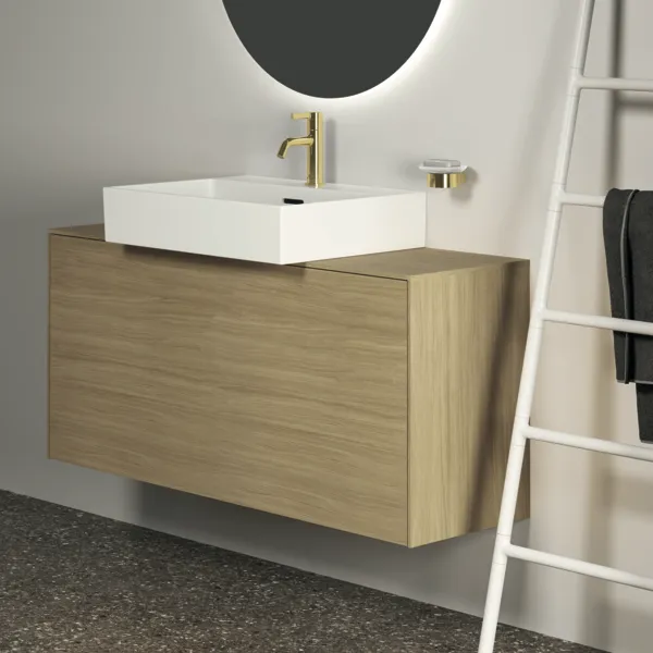 Seifenschale Conca, rund, Brushed Gold