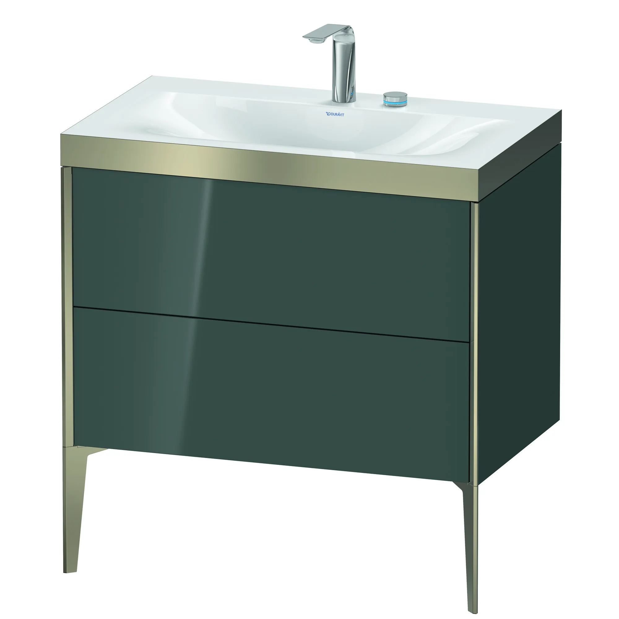 Duravit Waschtischunterschrank bodenstehend „XViu“ 80 × 61 × 48 cm in Dolomiti Grey Hochglanz