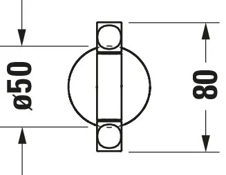 Starck T Handtuchhalter, 88x486x57 mm, Schwenkbars