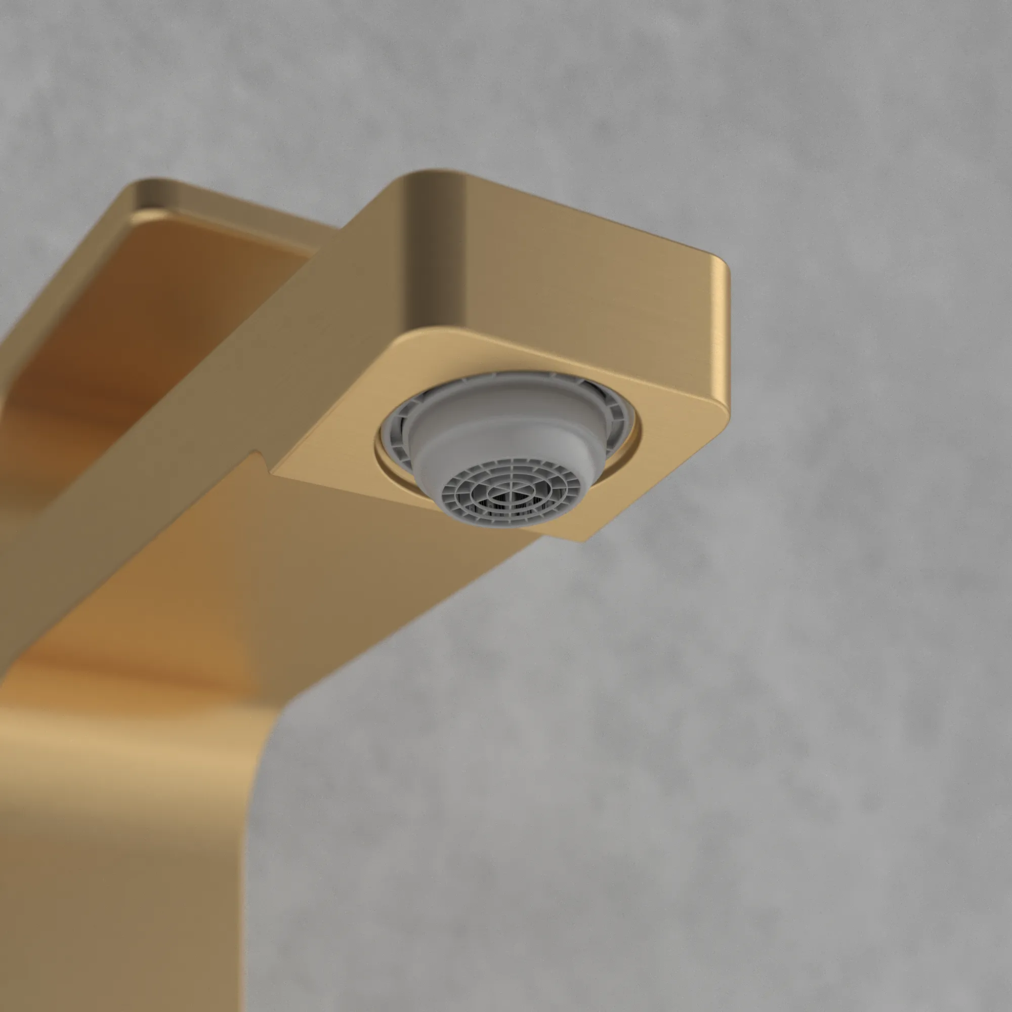 Einhand-Waschtischarmatur „Architectura Square“ 16,5 cm Ausladung 130 mm in Brushed Gold Einhand-Waschtischarmatur „Architectura Square“ 16,5 cm Ausladung 130 mm in Brushed Gold