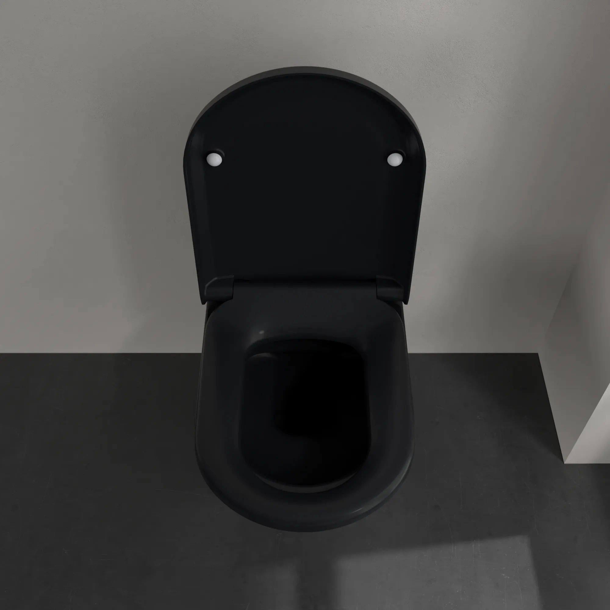 Wand-Tiefspül-WC „Hommage“ 37 × 41 × 60 cm in Pure Black mit CeramicPlus Wand-Tiefspül-WC „Hommage“ 37 × 41 × 60 cm in Pure Black mit CeramicPlus