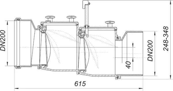 Rückstauverschluss Stausafe RS, DN 200