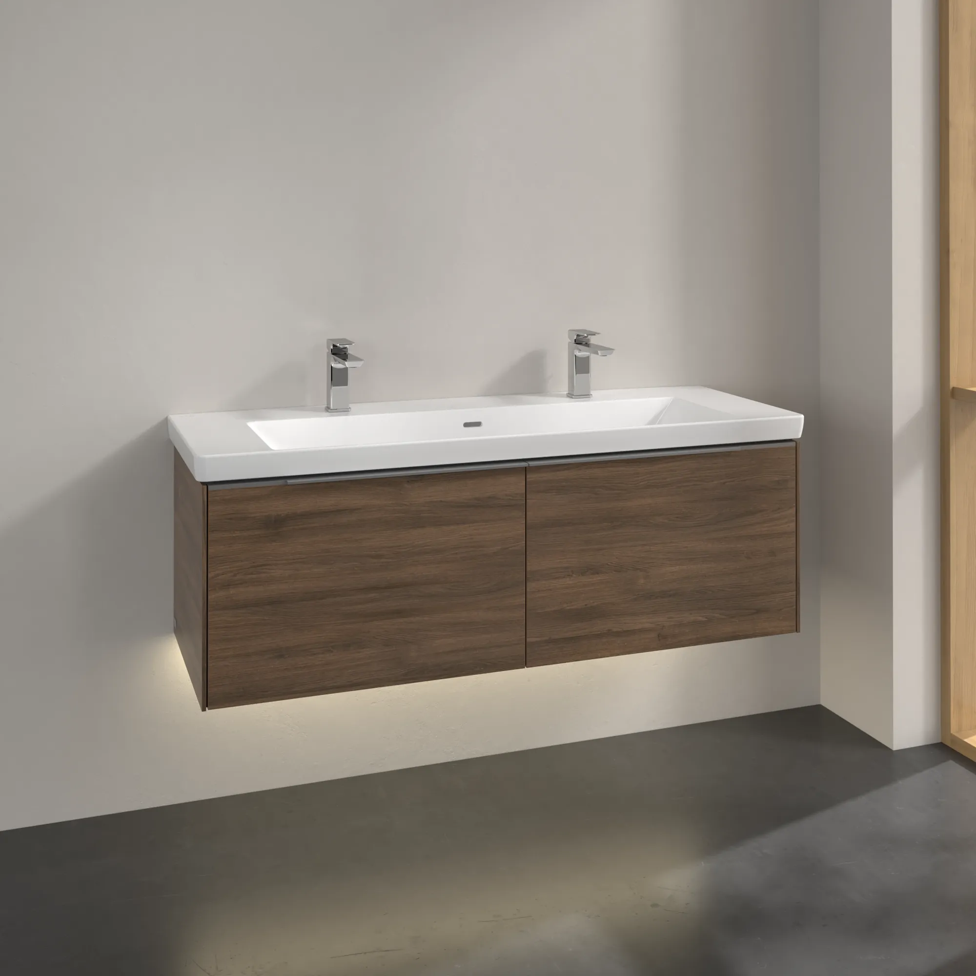 Villeroy & Boch Waschbeckenunterschrank Subway 3.0 Arizona Oak, 1272x429x462 mm, mit Beleuchtung und SoftClosing