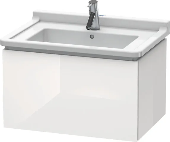 Duravit Waschtischunterschrank wandhängend „L-Cube“ 67 × 40,8 × 46,9 cm Weiß Hochglanz